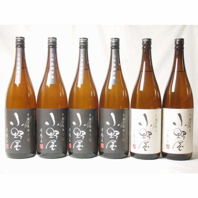 小野屋6本セット 麦焼酎　手すき濾過　全麹×4本　小野屋　1800ml×6本(大分県)