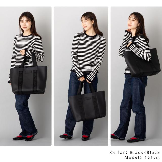 ハンター HUNTER 【正規取扱販売店】ORIGINAL RUBBERISED LEATHER EAST WEST TOTE オリジナル ラバーレザー E/W トート メンズ レディース ブラック カジュアル バッグ 2WAY 通勤 通学 トートバッグ ショルダーバッグ ストラップ取り外し可能 UBS1155LRS_13
