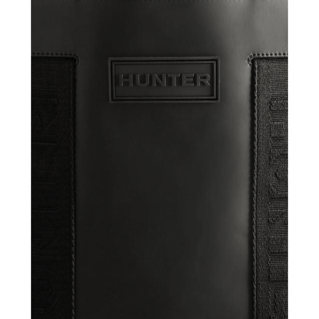 ハンター HUNTER 【正規取扱販売店】ORIGINAL RUBBERISED LEATHER EAST WEST TOTE オリジナル ラバーレザー E/W トート メンズ レディース ブラック カジュアル バッグ 2WAY 通勤 通学 トートバッグ ショルダーバッグ ストラップ取り外し可能 UBS1155LRS_5