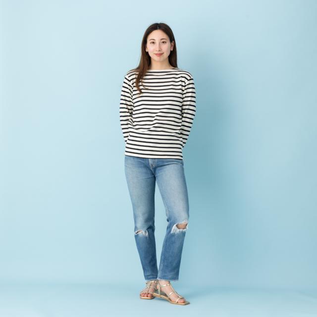 アルモリュクス Armorlux ベーシックブルトンシャツ バスクシャツ ボーダーシャツ 長袖 ユニセックス メンズ レディース ストライプ ボーダー 綿 コットン フランス カジュアル 長袖 シャツ シンプル 柔らかい オールシーズン クルーネック ベーシックフィット 90607B_7