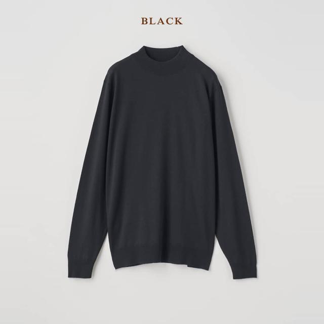 【正規取扱い販売店】ジョンスメドレー JOHN SMEDLEY KILDAY モックネック長袖ニットプルオーバー 30G 30ゲージ メンズ メリノウール ハイゲージ モダンフィット モックネック ニット 長袖 無地 上品 シンプル エレガント 洗練 KILDAY_6