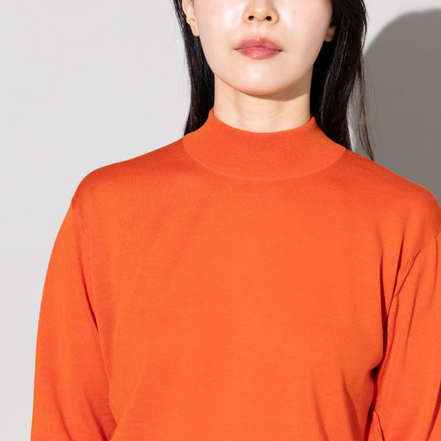 【正規取扱い販売店】ジョンスメドレー JOHN SMEDLEY AMITY モックネック長袖ニットプルオーバー 30G 30ゲージ レディース ウィメンズ メリノウール ハイゲージ コモンフィット ハイネック ニット 長袖 無地 上品 シンプル AMITY_17
