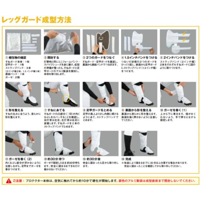 エヴォシールド/エボシールド EVOSHIELD カスタムフィット レッグガード 打者用 一般 高校野球対応モデル ブラック ホワイト 野球 バッター 防具 脚 足 プロテクター レッグガード WTV12JP_3