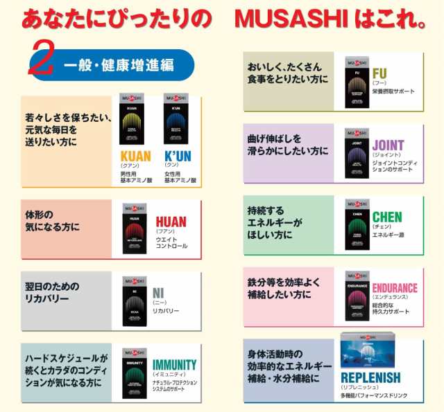 ムサシ MUSASHI IMMUNITY イミュニティ 8本入り 1本(3.6g) アミノ酸