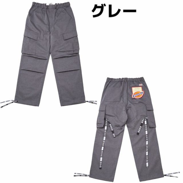 キックスシックス KIXSIX KIXSIX Dickies コラボ カーゴパンツ LOGO REPEAT TAPED CARGO PANTS  ユニセックス ブラック カーキ グレー カ｜au PAY マーケット