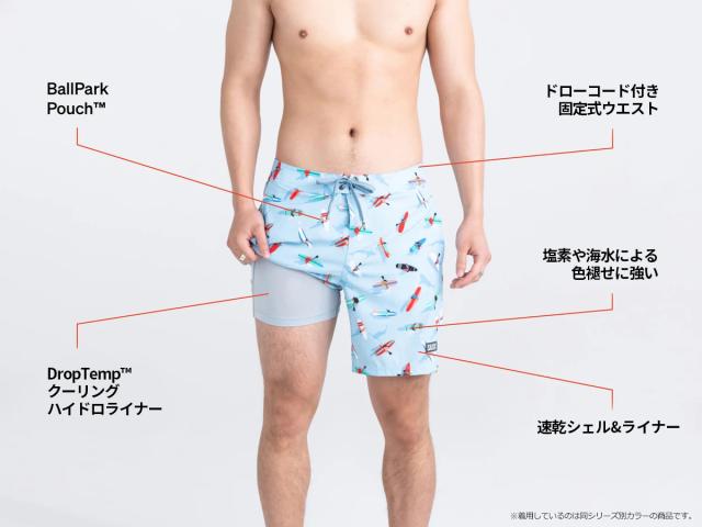 スイムショーツ BETAWAVE 2N1 BOARD SHORT 7inch ベータウェイブ 7