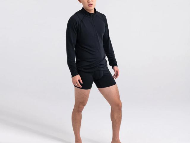 ROAST MASTER MID-WEIGHT LS 1/2 ZIP ローストマスター  メンズ トップス ロングスリーブ ハーフジップ サックス SAXX UNDERWEAR_4