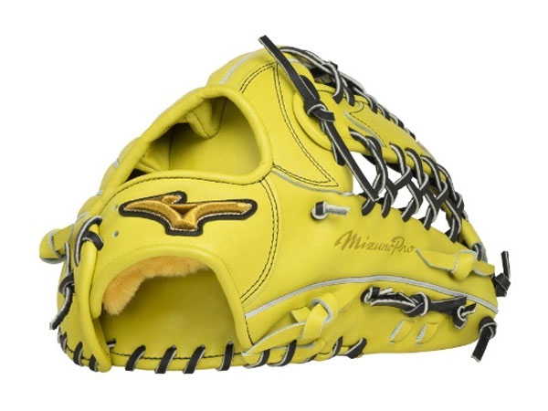Mizuno Pro 硬式グローブ イエロー 袋付き ミズノ MIZUNO 【専用袋グラブ袋付き】 ミズノプロ MizunoPro