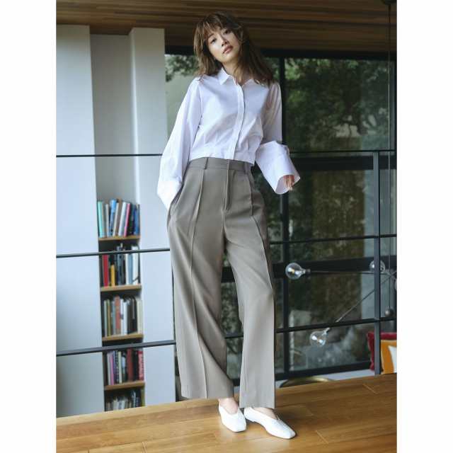 エミ emmi emmi atelier タックデザインストレートパンツ レディース