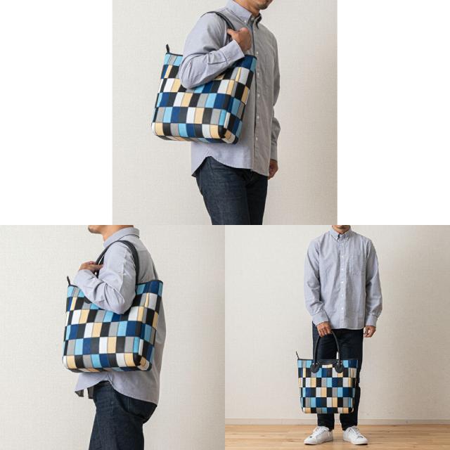 トライオン TRION PANELシリーズ トートバック メンズ レディース ユニセックス 縦型 マルチ ブルー 野球 カジュアル グラブレザー 革 本革 バッグ 手掲げバッグ 通勤 通学 PC収納可能 パッチワーク DPC250M トライオン TRION PANELシリーズ トートバック メンズ レディース ユニ