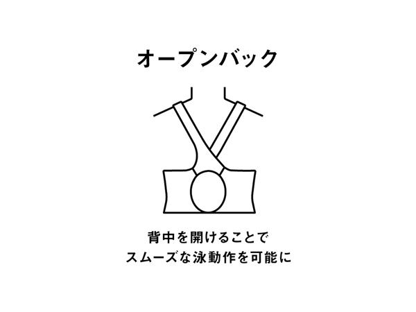 アリーナ arena WA承認 アクアアドバンスト ワンピーススパッツ(オープンバック ハーフレッグ) レーシング レディース ブラック 黒 水泳 スイム 競泳 水着 オールインワン FAR3540W-BKPK_5