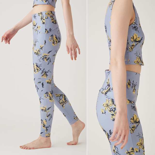 emmi yoga] Leaf Pattern Leggings Emi Women's Yoga Wear Yoga Pants