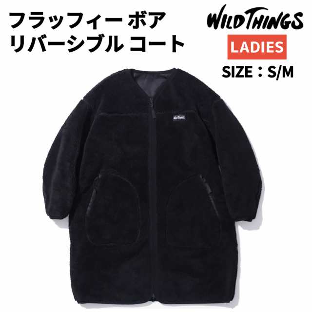 ワイルドシングス WILD THINGS フラッフィー ボア リバーシブル コート