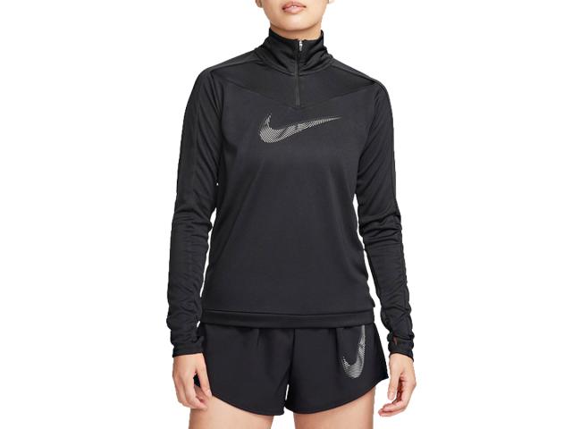 ナイキ NIKE Dri-FIT スウッシュ 1/4ジップ ランニングトップ レディース 秋 冬 ブラック 黒 スポーツ フィットネス クオータージップ 長袖 FB4688-010の通販は 6,732円