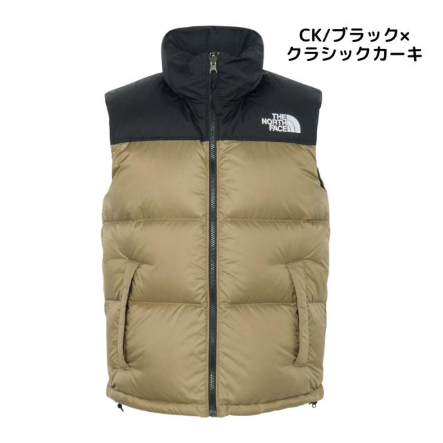 ザ・ノース・フェイス THE NORTH FACE 【正規取扱店】NUPTSE VEST ヌプシベスト レディース 秋 冬 カーキ ブラック カジュアル アウトドア 防寒 ウェア ダウンベスト 撥水 ビルトインフード NDW92557 CK B_1