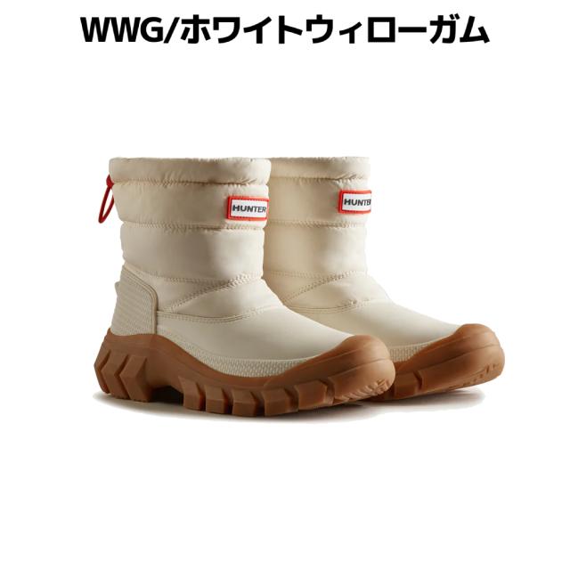 【正規取扱販売店】ハンター HUNTER レディース イントレピッド インシュレイティド ショート スノー ブーツ ウィメンズ 秋 冬 ブラック 黒 シューズ レインシューズ レインブーツ 長靴 雨靴 耐水 防水 保温 防寒 雪 WFS2108WWU