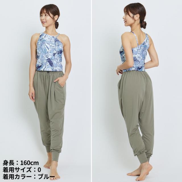 ジュリエ Julier lauae leafプリントアシメミドルトップス パット付き レディース 水着 UVカット 水陸両用 吸汗速乾 ホットヨガ対応 耐塩素 日本製 スポーツ フィットネス スポーツブラ リーフ柄 サップヨガ ビーチ 海 リゾート イージーケア ストレッチ B1941JUB042_5