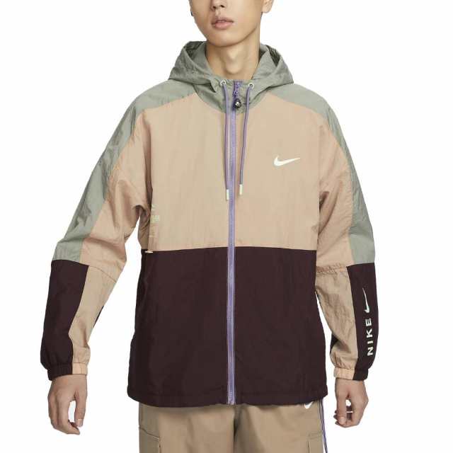 ナイキ NIKE M NSW LT WOVEN JKT GCEL フーデッド ウーブン ジャケット メンズ 春 夏 ナイロン ブラウン マルチ スポーツ トレーニング 