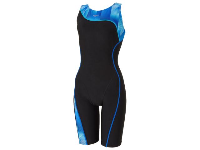 スピード speedo Asymmetry Loosen Kneeskin アシンメトリールースンニースキン レディース ブラック 黒 水泳 スイム フィットネス 水着 オールインワン SFW12403-BLの通販は
