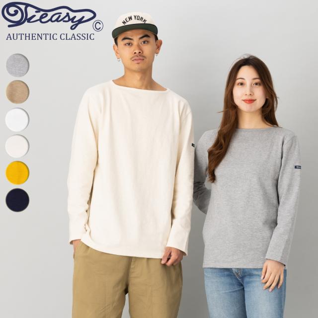 ティージー Tieasy HDCS BOATNECK BASQUE SHIRT HDCS ボートネック バスクシャツ メンズ レディース ユニセックス トップス 長袖 ロンT カットソー Tシャツ コットン コットン100％ 日本製 無地 te001の通販は