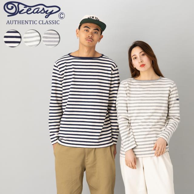 ティージー Tieasy HDCS BOATNECK BORDER BASQUE SHIRT ボートネック ボーダー バスクシャツ メンズ レディース ユニセックス トップス 長袖 ロンT カットソー Tシャツ コットン コットン100％ 日本製 te001bd