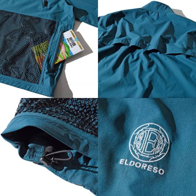 エルドレッソ ELDORESO Two Roads Jacket メンズ レディース ユニセックス プルオーバー シェル 秋 冬 ブラック ブラウン ブルー スポーツ ランニング ウェア ジャケット ウィンドシェル 撥水 E3201224_11