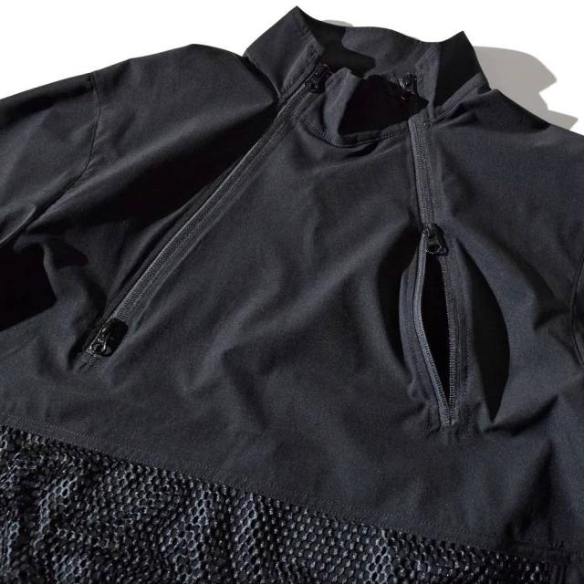 エルドレッソ ELDORESO Two Roads Jacket メンズ レディース ユニセックス プルオーバー シェル 秋 冬 ブラック ブラウン ブルー スポーツ ランニング ウェア ジャケット ウィンドシェル 撥水 E3201224_2