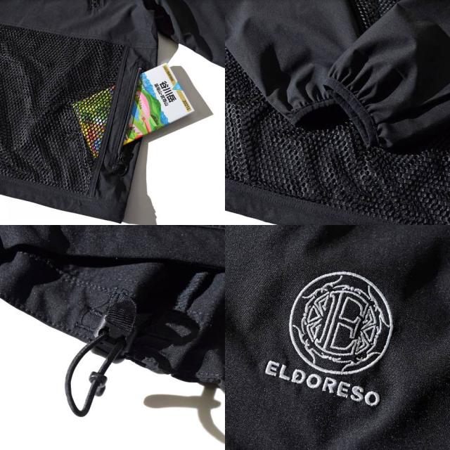 エルドレッソ ELDORESO Two Roads Jacket メンズ レディース ユニセックス プルオーバー シェル 秋 冬 ブラック ブラウン ブルー スポーツ ランニング ウェア ジャケット ウィンドシェル 撥水 E3201224_4