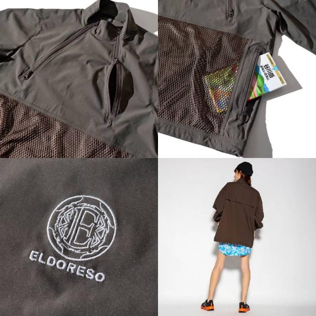 エルドレッソ ELDORESO Two Roads Jacket メンズ レディース ユニセックス プルオーバー シェル 秋 冬 ブラック ブラウン ブルー スポーツ ランニング ウェア ジャケット ウィンドシェル 撥水 E3201224_7