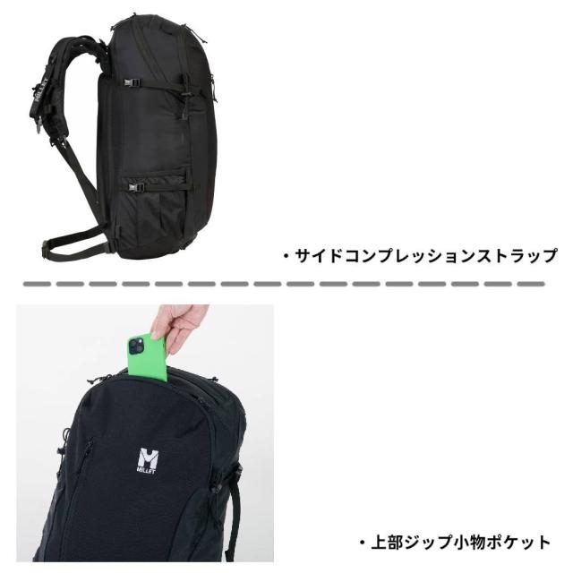 ミレー MILLET KULA 40 クーラ40 メンズ レディース ユニセックス バックパック リュック  40L カジュアル バッグ 通勤 通学 旅行 トラベル 撥水 コーデュラ MIS0629_4