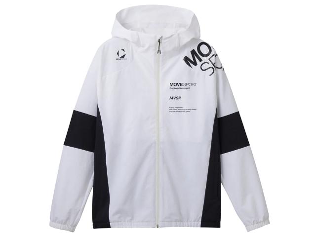 ムーブスポーツ MOVESPORT SUNSCREEN TAIKYU サンスクリーン タイキュウ クロスフーディー 石川祐希選手着用 メンズ ホワイト 白 スポーツ トレーニング パーカー ジャケット ST5SJK20M-WHBK