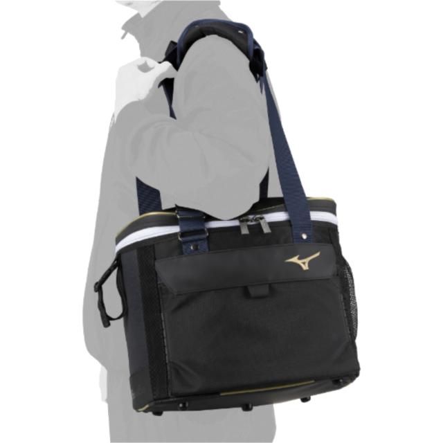 ミズノ MIZUNO グローバルエリート GlobalElite ボールケース 一般 ブラック×ネイビー 野球 バッグ 収納 大容量 部活 1FJBC01286