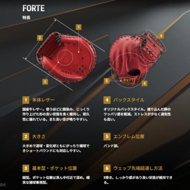 ゼット ZETT 【専用グラブ袋付き】プロステイタス 硬式用キャッチャーミット 捕手用 中村タイプ 縦型 一般 PROSTATUS 野球 硬式 グローブ グラブ 中村悠平 中村モデル BPROCM830_4