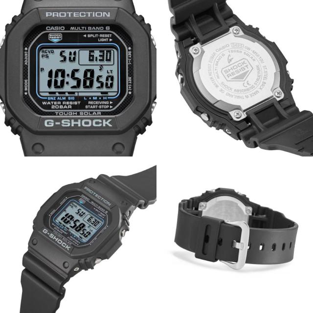 【国内正規取扱い販売店】カシオ CASIO G-SHOCK Gショック DIGITAL 5600 SERIES デジタル ジーショック ブラック 黒 スポーツ 腕時計 スマートウォッチ 電波ソーラー 20気圧防水 耐衝撃 通勤 通学 ビジネス GW-M5610U-1CJF.1BJF.1JF_3