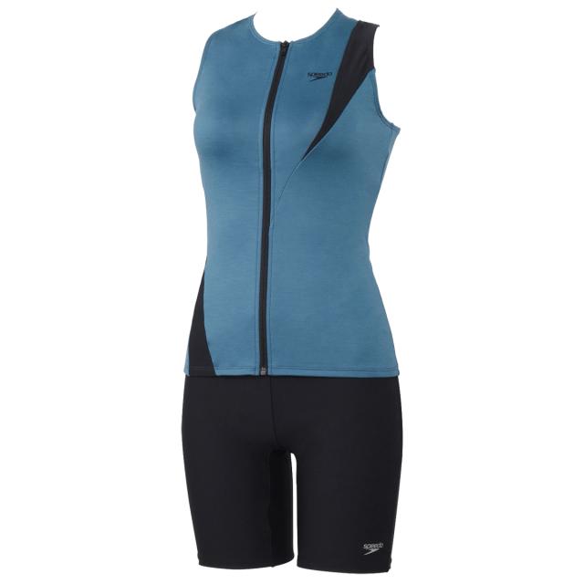 スピード speedo Diagona Zip Pro Separates ディアゴナジッププロセパレーツ レディース ブルー 青 水泳 スイム フィットネス 水着 SFW32410-SB
