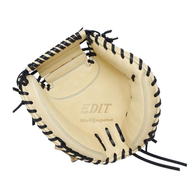 ワールドペガサス WORLD PEGASUS エディットFL 少年軟式用グラブ 捕手用 ソフトボール使用可能 ブラウン ベージュ 80.5cm 【ベースボールマリオ】 野球 軟式 グローブ キャッチャーミット WGJ5ED2