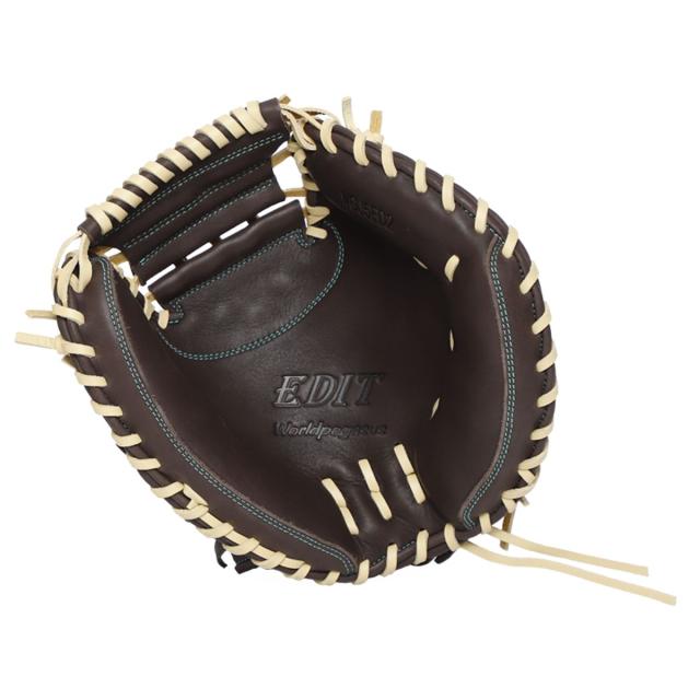 ワールドペガサス WORLD PEGASUS エディットFL 少年軟式用グラブ 捕手用 ソフトボール使用可能 ブラウン ベージュ 80.5cm 【ベースボールマリオ】 野球 軟式 グローブ キャッチャーミット WGJ5ED2