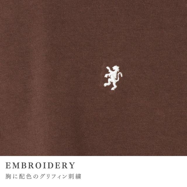 ジムフレックス GYMPHLEX コットンジャージークルーネック半袖Tシャツ メンズ 春 夏 コットン 綿 ボックスシルエット ベルト丈 カジュアル 半袖 シャツ アウトドア ロゴ 刺繍 GY-C0441DDH GY-C0441_9