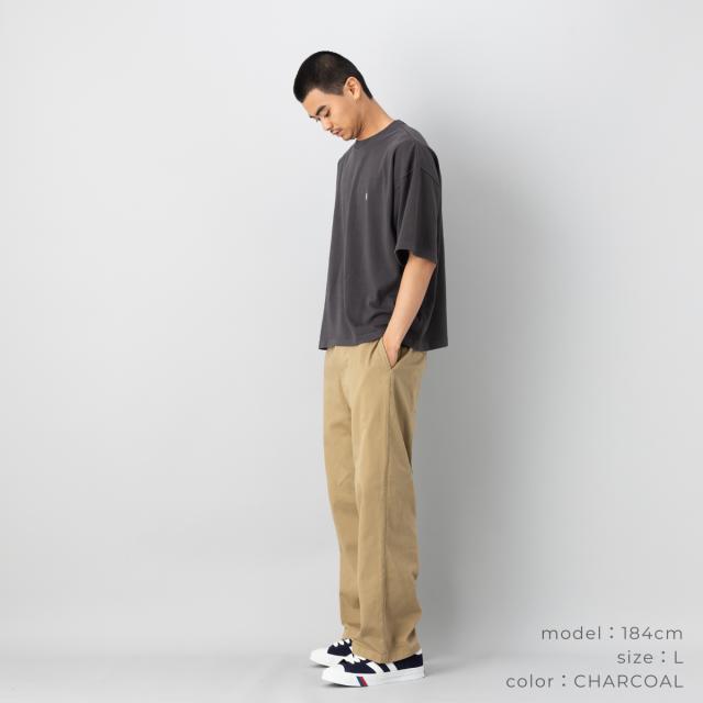 ジムフレックス GYMPHLEX コットンジャージークルーネック半袖Tシャツ メンズ 春 夏 コットン 綿 ボックスシルエット ベルト丈 カジュアル 半袖 シャツ アウトドア ロゴ 刺繍 GY-C0441DDH GY-C0441_12
