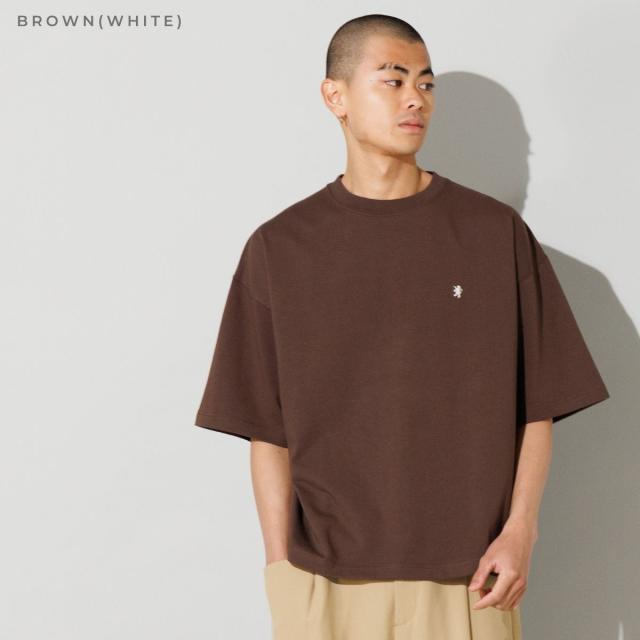ジムフレックス GYMPHLEX コットンジャージークルーネック半袖Tシャツ メンズ 春 夏 コットン 綿 ボックスシルエット ベルト丈 カジュアル 半袖 シャツ アウトドア ロゴ 刺繍 GY-C0441DDH GY-C0441_2