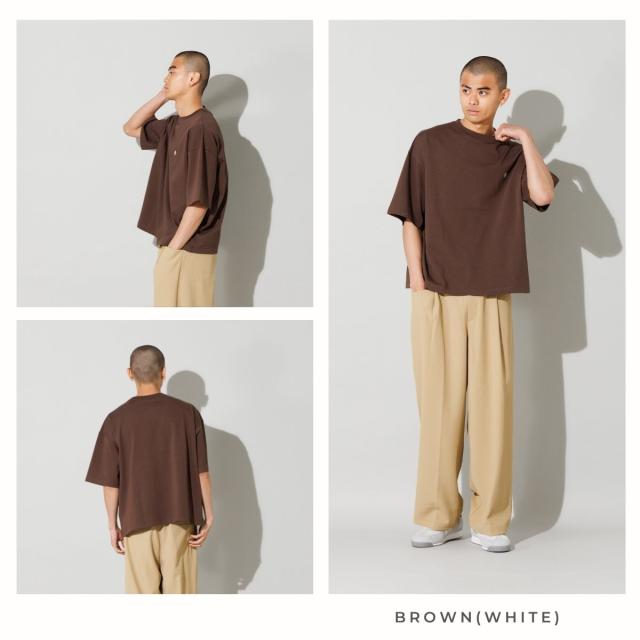 ジムフレックス GYMPHLEX コットンジャージークルーネック半袖Tシャツ メンズ 春 夏 コットン 綿 ボックスシルエット ベルト丈 カジュアル 半袖 シャツ アウトドア ロゴ 刺繍 GY-C0441DDH GY-C0441_4