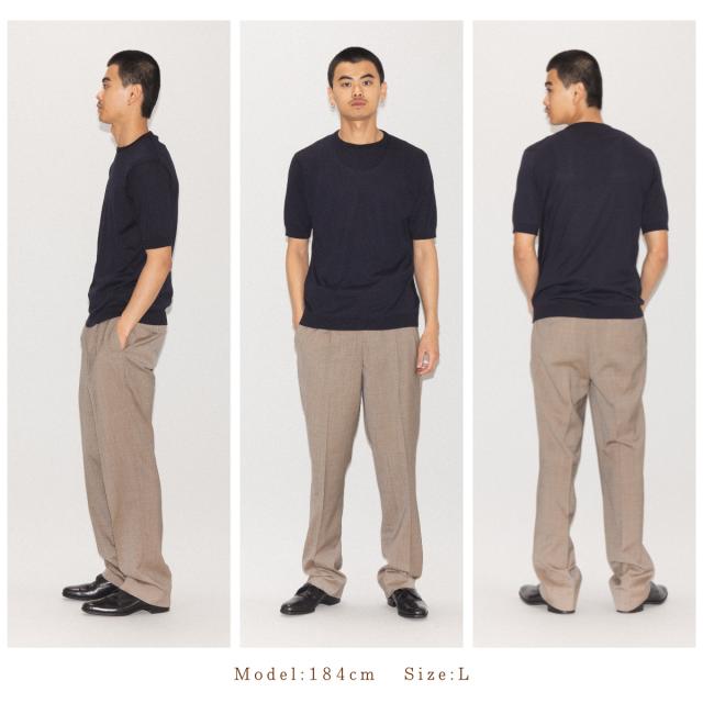 ジョンスメドレー JOHN SMEDLEY 【正規取扱い販売店】KIELL 半袖コットンニットＴシャツ メンズ 30G 30ゲージ シーアイランドコットン 綿 半袖シャツ ハイゲージ 天然素材 高品質 無地 上品 なめらかな肌触り KIELL_10