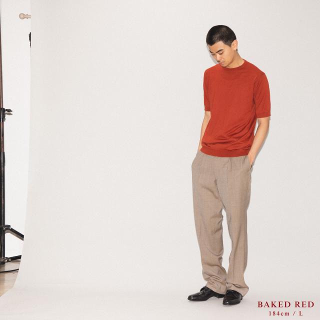 ジョンスメドレー JOHN SMEDLEY 【正規取扱い販売店】KIELL 半袖コットンニットＴシャツ メンズ 30G 30ゲージ シーアイランドコットン 綿 半袖シャツ ハイゲージ 天然素材 高品質 無地 上品 なめらかな肌触り KIELL_6