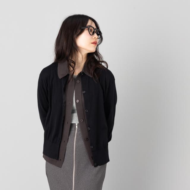 【正規取扱い販売店】ジョンスメドレー JOHN SMEDLEY クルーネック長袖コットンニットカーディガン レディース 30G 30ゲージ シーアイランドコットン 綿 カジュアル 上品 きれいめ おしゃれ 天然素材 丸首 無地 S4622_17