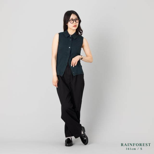 【正規取扱い販売店】ジョンスメドレー JOHN SMEDLEY リブノースリーブ襟付きニットトップス レディース 30G 30ゲージ シーアイランドコットン 綿 カジュアル ワイドリブ 袖なし ボタン きれいめ おしゃれ 天然素材 S4744_7