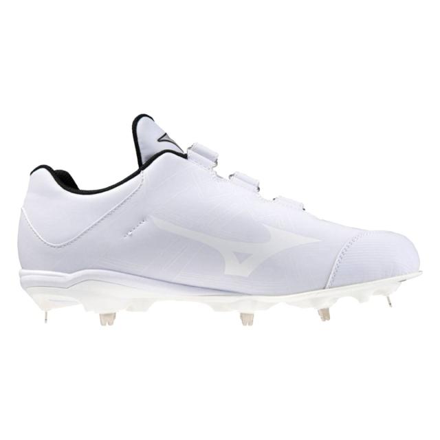 ミズノ MIZUNO ライトレボバディー2 BLT 金具スパイク 埋め込み式 一般 ベルト式 マジックテープ LIGHTREVO BUDDY2 BLT 野球 ソフトボール スパイク シューズ 白 ホワイト 高校野球 ベースボールマリオ 11GM232501