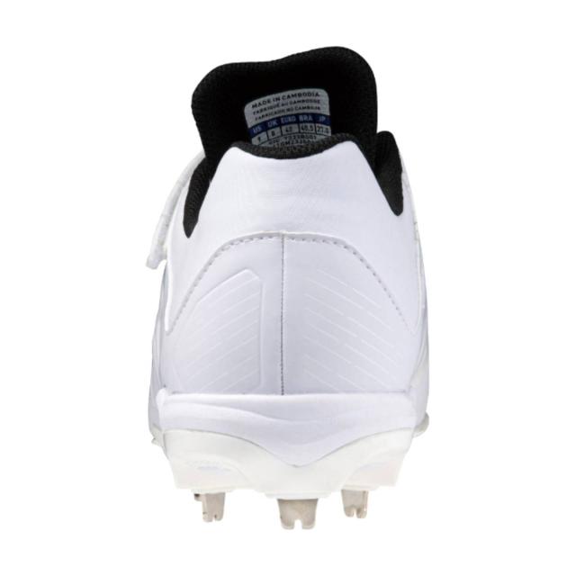 ミズノ MIZUNO ライトレボバディー2 BLT 金具スパイク 埋め込み式 一般 ベルト式 マジックテープ LIGHTREVO BUDDY2 BLT 野球 ソフトボール スパイク シューズ 白 ホワイト 高校野球 ベースボールマリオ 11GM232501