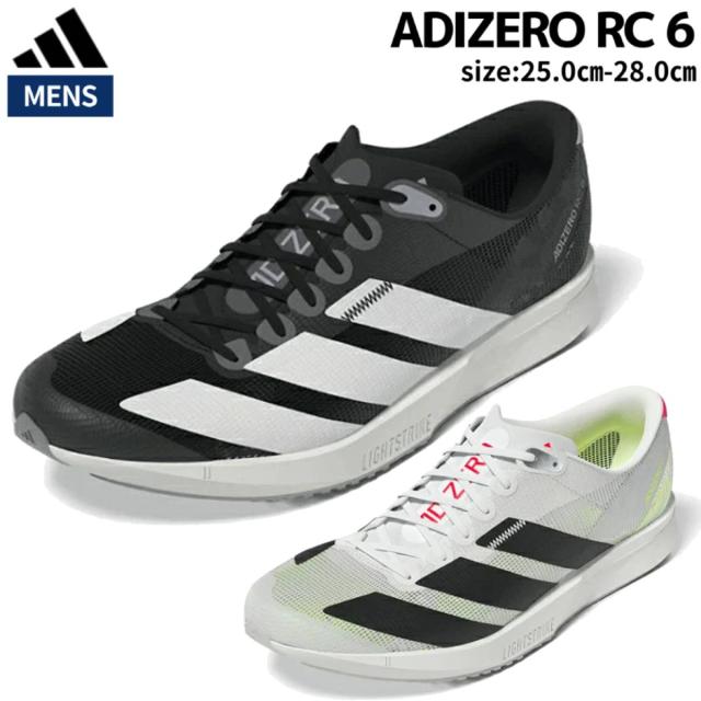 アディダス adidas ADIZERO RC 6 アディゼロ メンズ ブラック ホワイト スポーツ ランニングシューズ ランシュー JP6559 JP6560