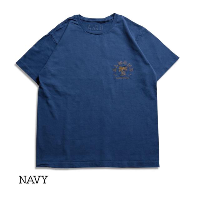 アーモンドサーフボードデザイン Almond Surfboards＆Design PARADISE emb. パラダイスemb メンズ レディース ピンク ネイビー オレンジ イエロー カジュアル 半袖 シャツ TS1016 アーモンドサーフボードデザイン Almond Surfboards＆Design PARADISE