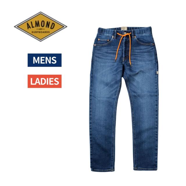アーモンドサーフボードデザイン Almond Surfboards＆Design ALMOND BASIC JOG PANTS アーモンドベーシックジョグパンツ メンズ レディース ブルー カジュアル パンツ デニム ジーンズ BZDM002